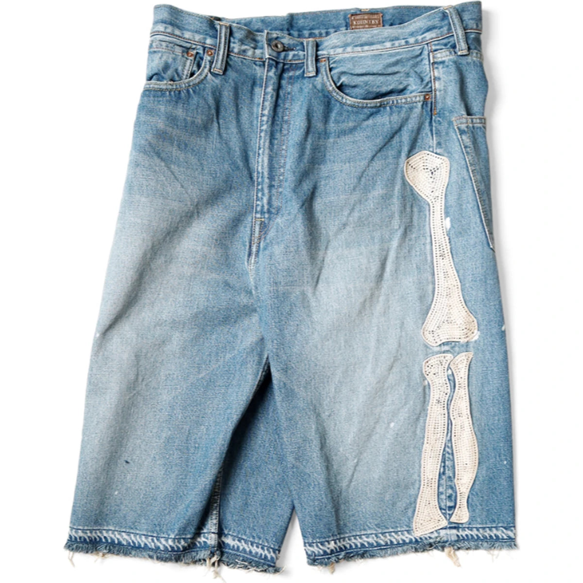 Kapital 14oz Denim 5P Short Pants (Bone Embroidery) | COJP Gallery