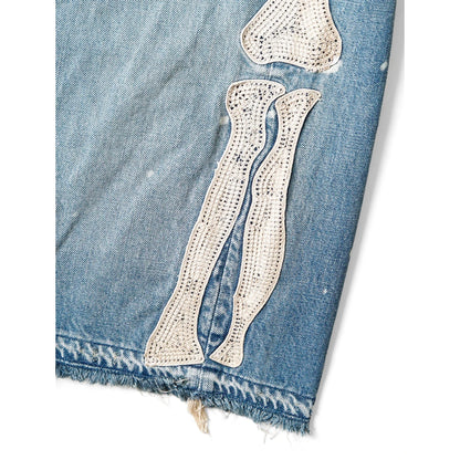 Kapital 14oz Denim 5P Short Pants (Bone Embroidery) | COJP Gallery