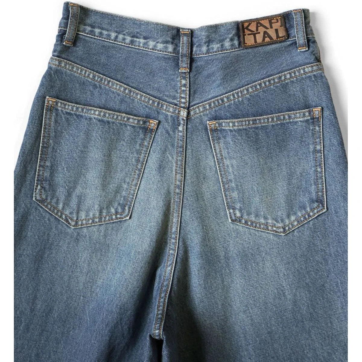 Kapital 14oz Denim 5P Skittle Baggy Pants (Processed)