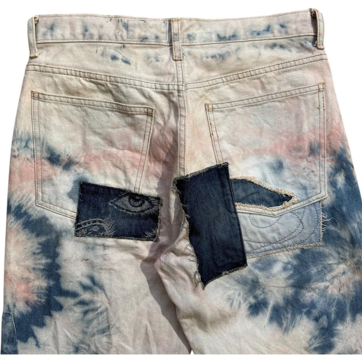 Kapital 14oz Denim 5P Tie-Dye Rat Flare Pants (Crazy Dixie Remake)