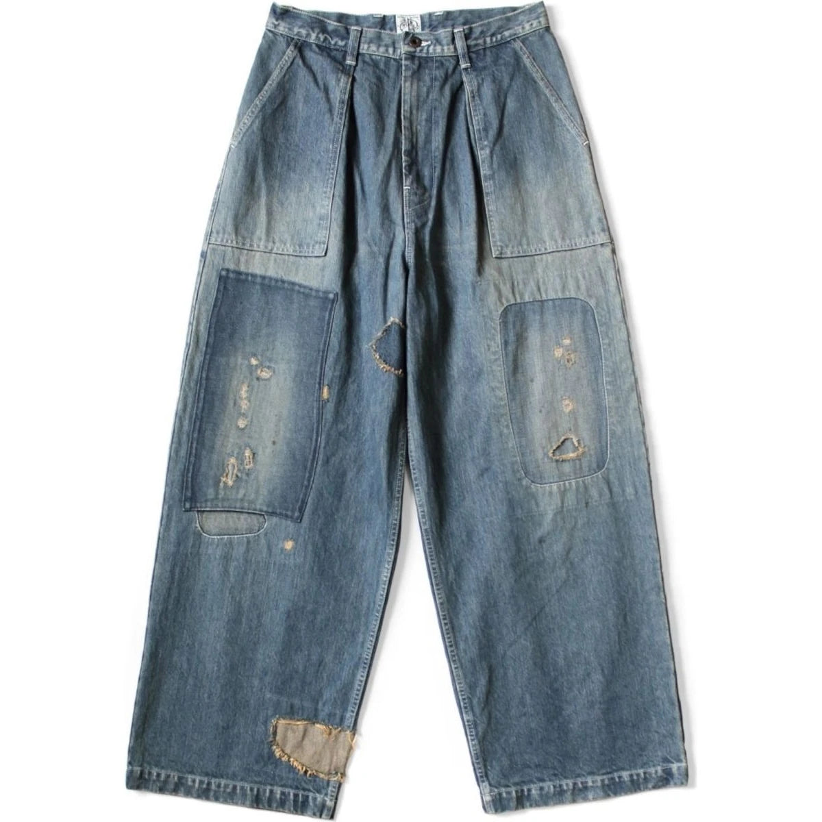 Kapital 14oz Denim Fatigue Baggy Pants (Rushfield Remake)