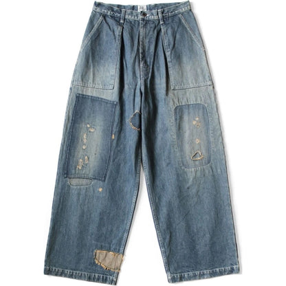 Kapital 14oz Denim Fatigue Baggy Pants (Rushfield Remake)