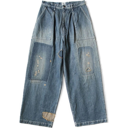 Kapital 14oz Denim Fatigue Baggy Pants (Rushfield Remake)