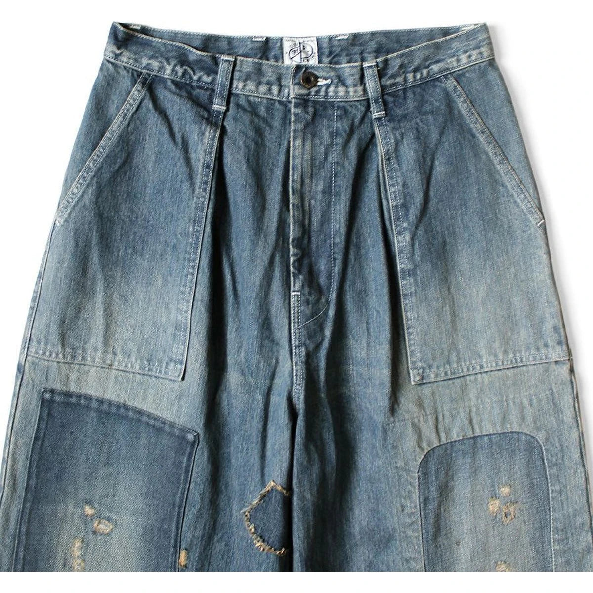 Kapital 14oz Denim Fatigue Baggy Pants (Rushfield Remake)