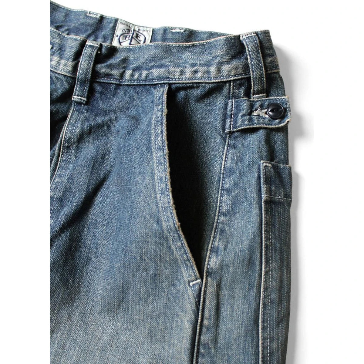 Kapital 14oz Denim Fatigue Baggy Pants (Rushfield Remake)