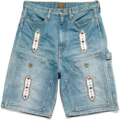 Kapital 14oz Denim Short Pants Studs Remake (Indigo Processing)