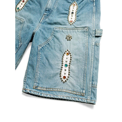 Kapital 14oz Denim Short Pants Studs Remake (Indigo Processing)