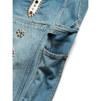 Kapital 14oz Denim Short Pants Studs Remake (Indigo Processing)