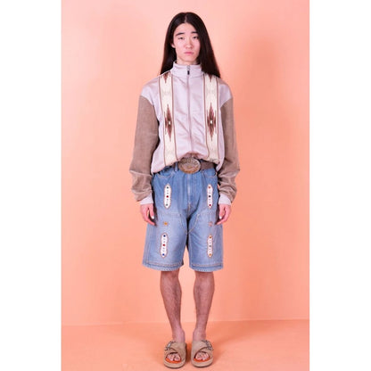 Kapital 14oz Denim Short Pants Studs Remake (Indigo Processing)