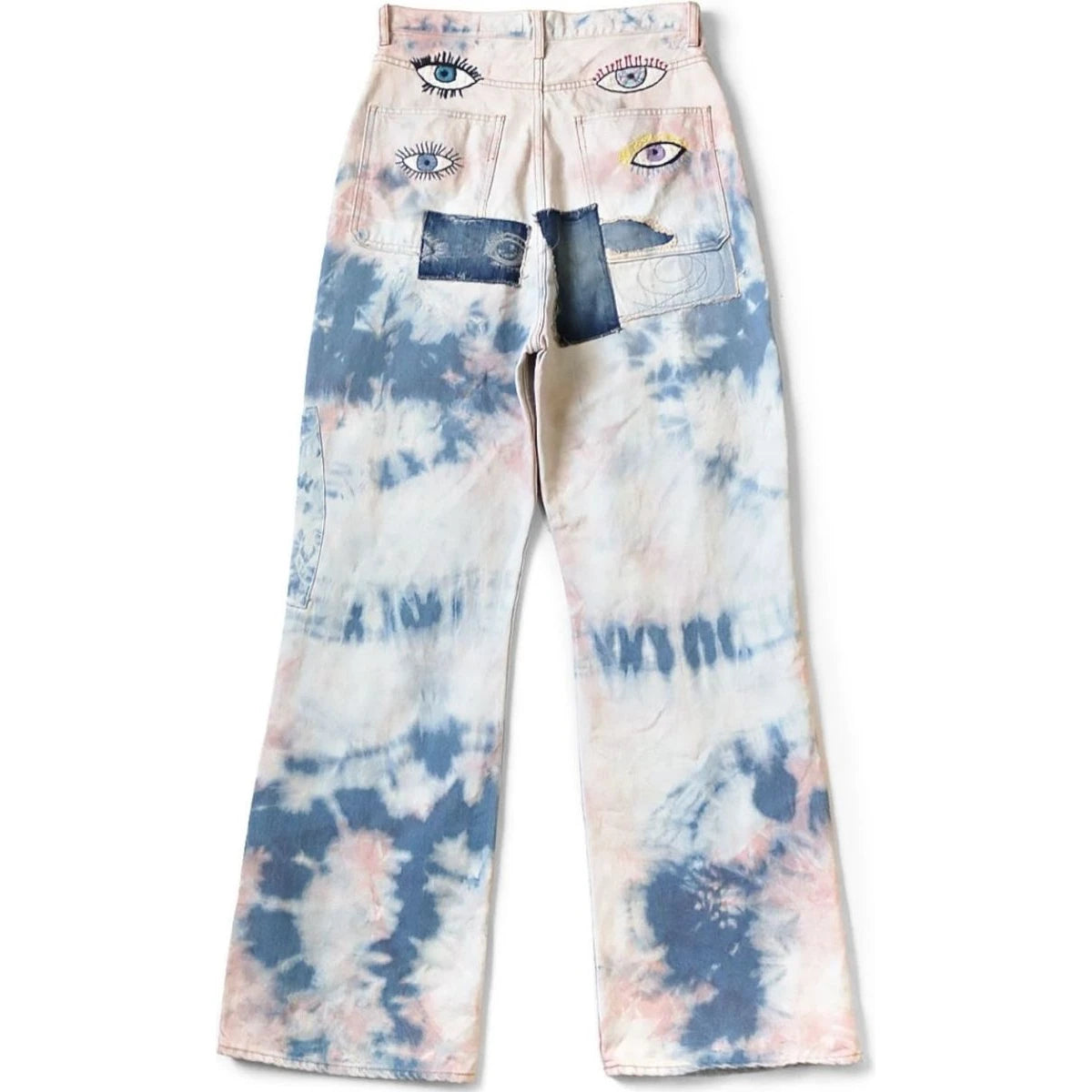 Kapital 14oz Denim Tie-Dye Baggy Flare Pants (Crazy Dixie Remake)