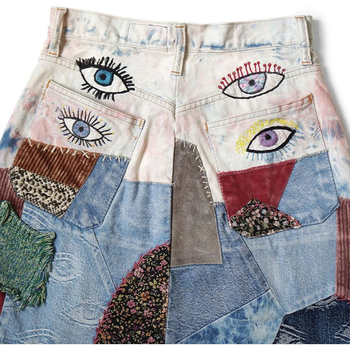 Kapital 14oz Denim Tie Dye Mini Skirt (Speakeasy Remake)