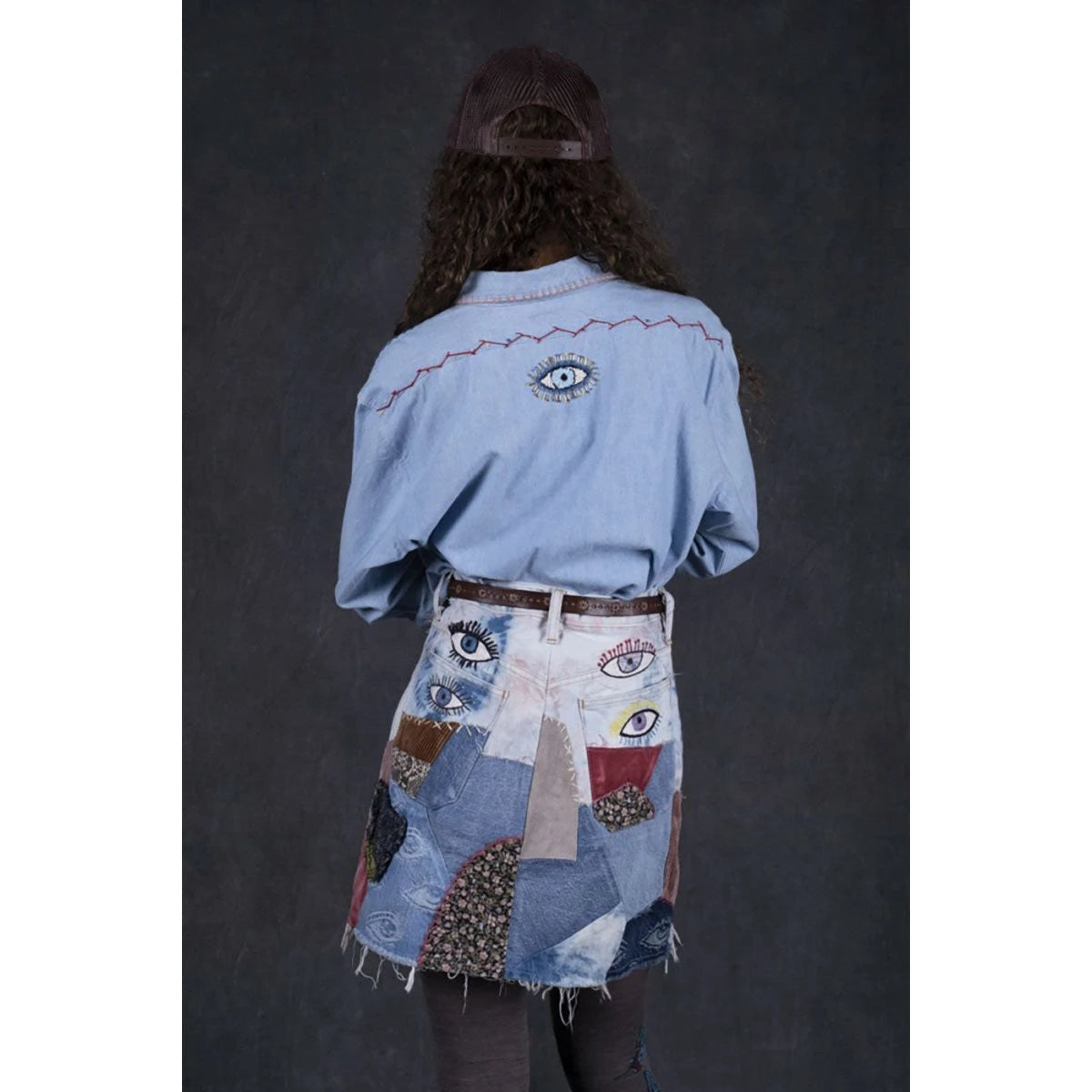 Kapital 14oz Denim Tie Dye Mini Skirt (Speakeasy Remake)