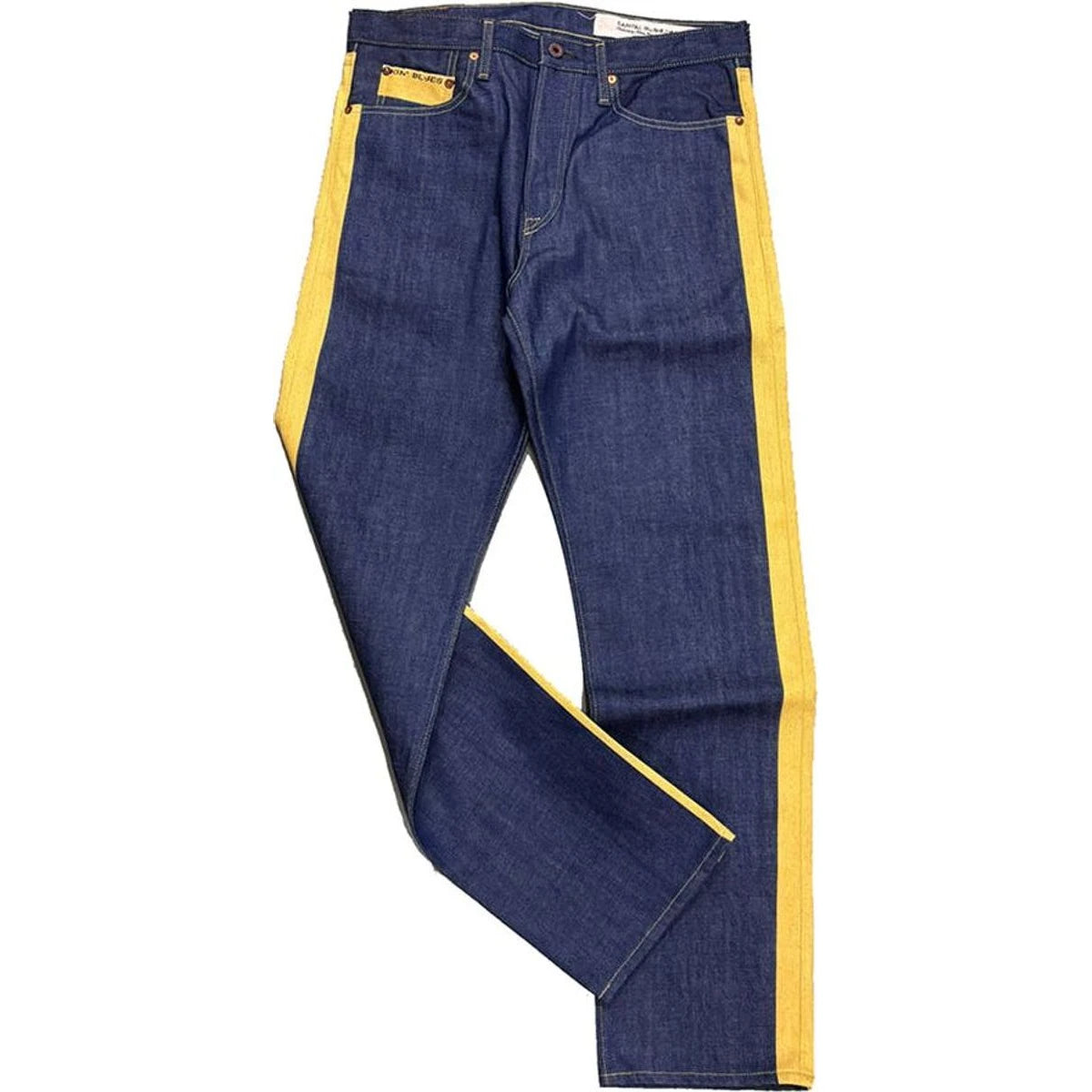 Kapital 14oz Raw Denim Marley Talking Blues Selvedge 5P Pants (With Paulownia Wooden Box)