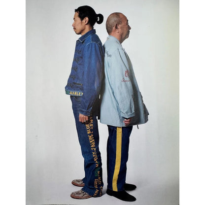 Kapital 14oz Raw Denim Marley Talking Blues Selvedge 5P Pants (With Paulownia Wooden Box)
