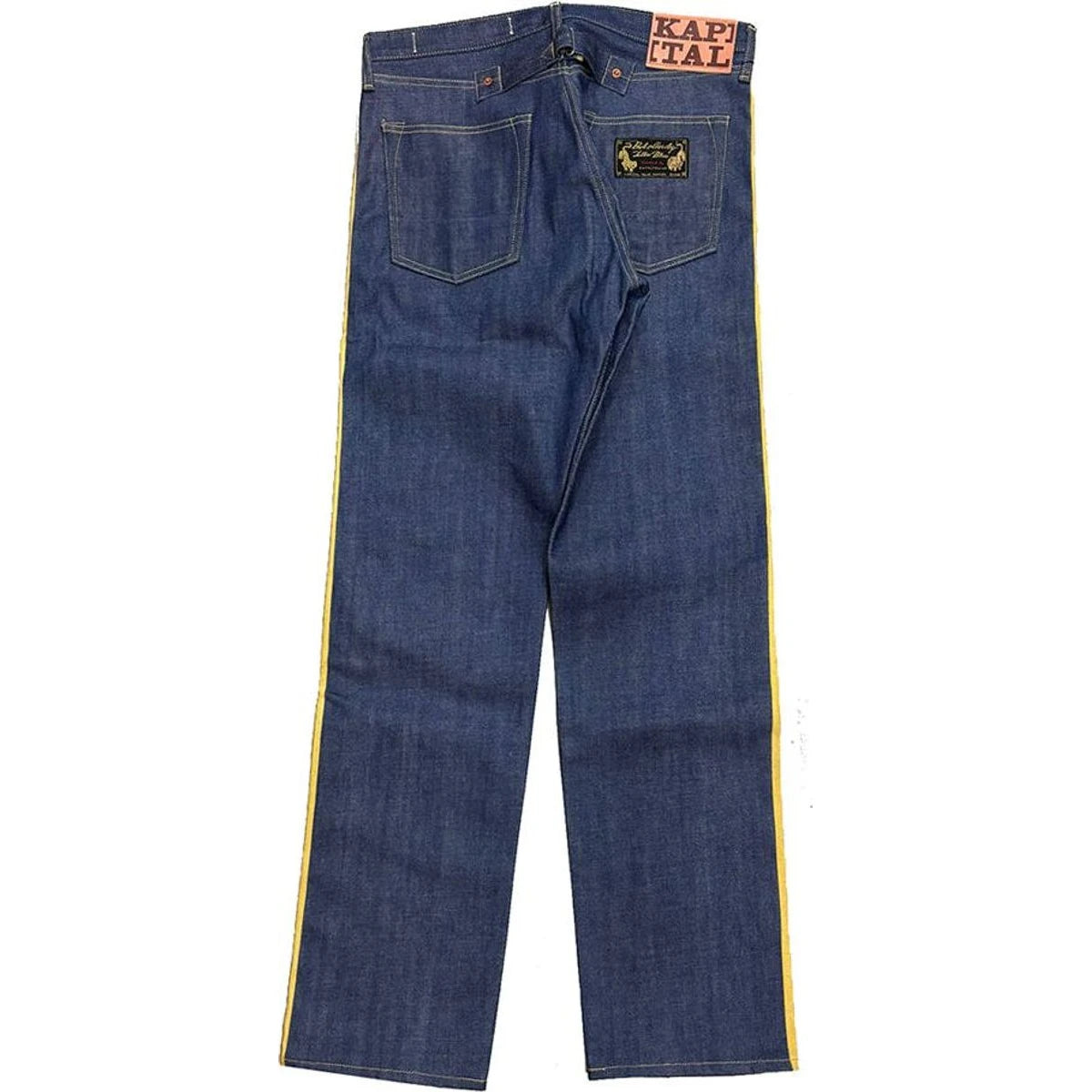 Kapital 14oz Raw Denim Marley Talking Blues Selvedge 5P Pants (With Paulownia Wooden Box)
