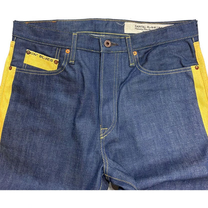 Kapital 14oz Raw Denim Marley Talking Blues Selvedge 5P Pants (With Paulownia Wooden Box)
