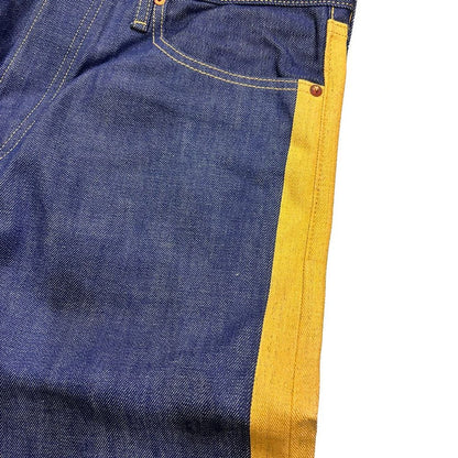 Kapital 14oz Raw Denim Marley Talking Blues Selvedge 5P Pants (With Paulownia Wooden Box)