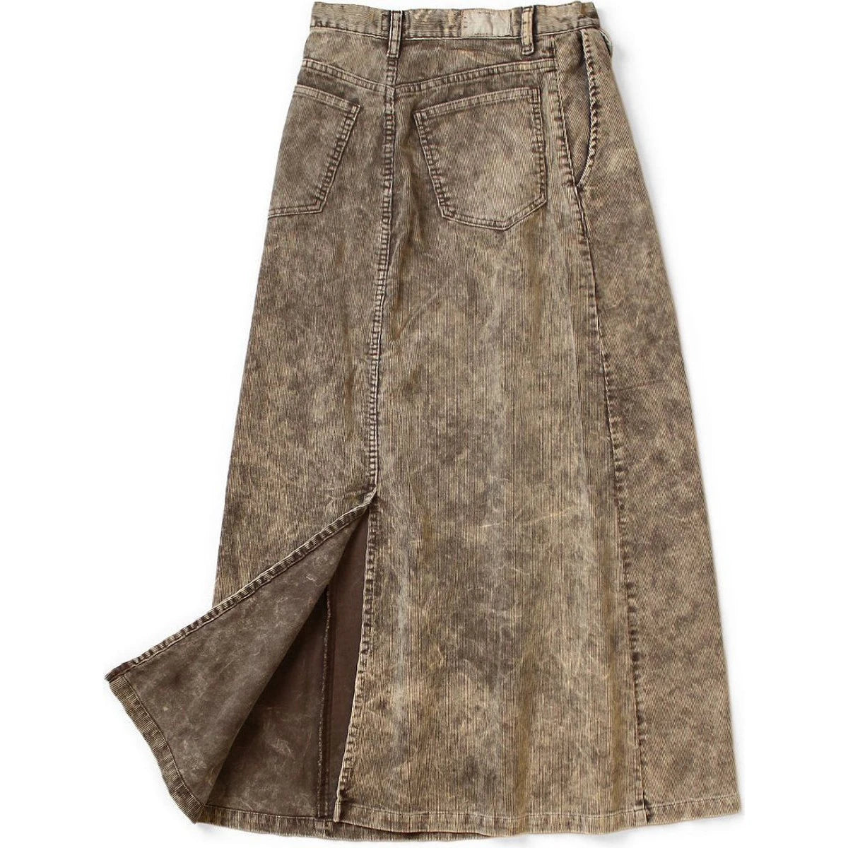 Kapital 14W Corduroy Boogie Day High Waist Maxi Skirt (Dirty Dyed)