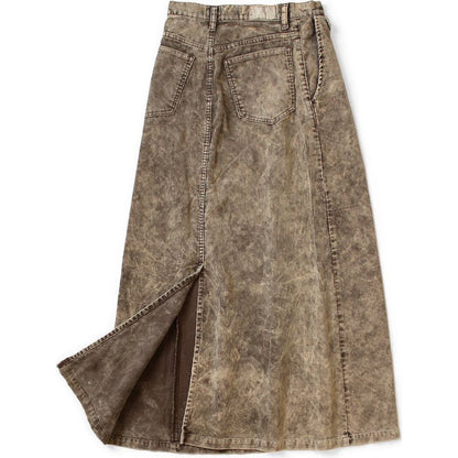 Kapital 14W Corduroy Boogie Day High Waist Maxi Skirt (Dirty Dyed)