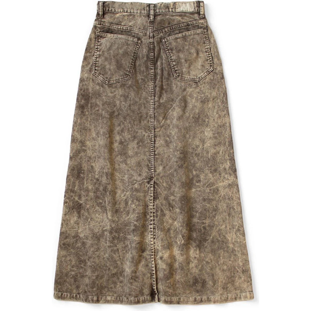 Kapital 14W Corduroy Boogie Day High Waist Maxi Skirt (Dirty Dyed)