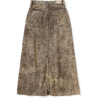 Kapital 14W Corduroy Boogie Day High Waist Maxi Skirt (Dirty Dyed)