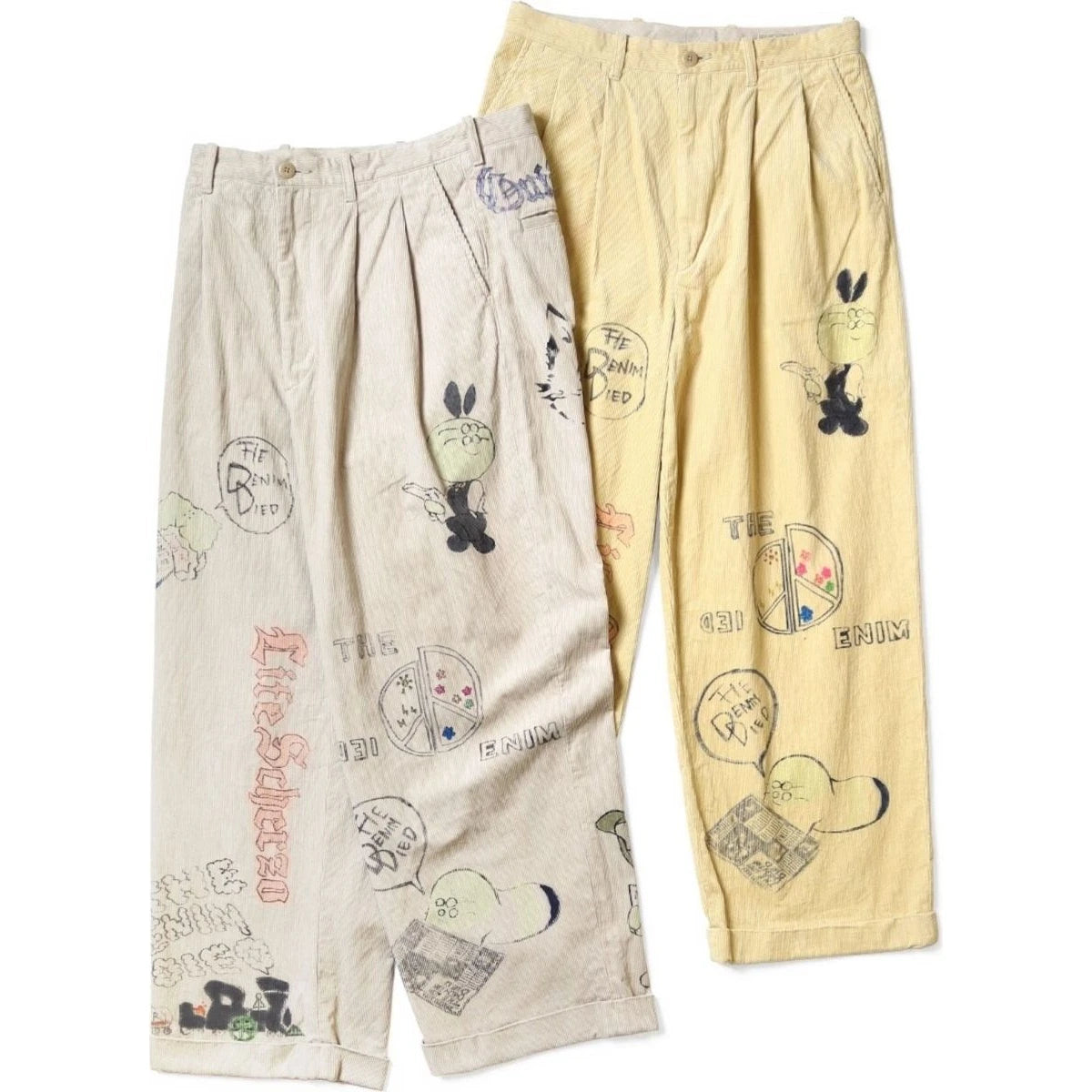 Kapital 14W Corduroy Ivy Pants (Memorial Paint Model)