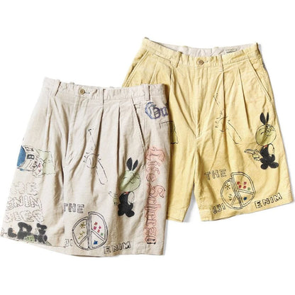Kapital 14W Corduroy Ivy Shorts (Memorial Paint Model)