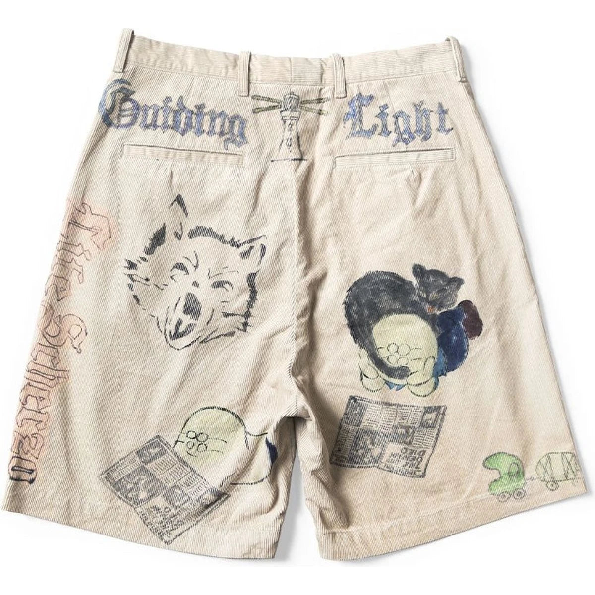 Kapital 14W Corduroy Ivy Shorts (Memorial Paint Model)