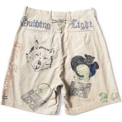 Kapital 14W Corduroy Ivy Shorts (Memorial Paint Model)