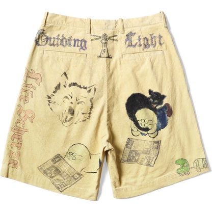 Kapital 14W Corduroy Ivy Shorts (Memorial Paint Model)