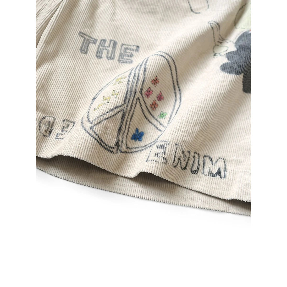 Kapital 14W Corduroy Ivy Shorts (Memorial Paint Model)