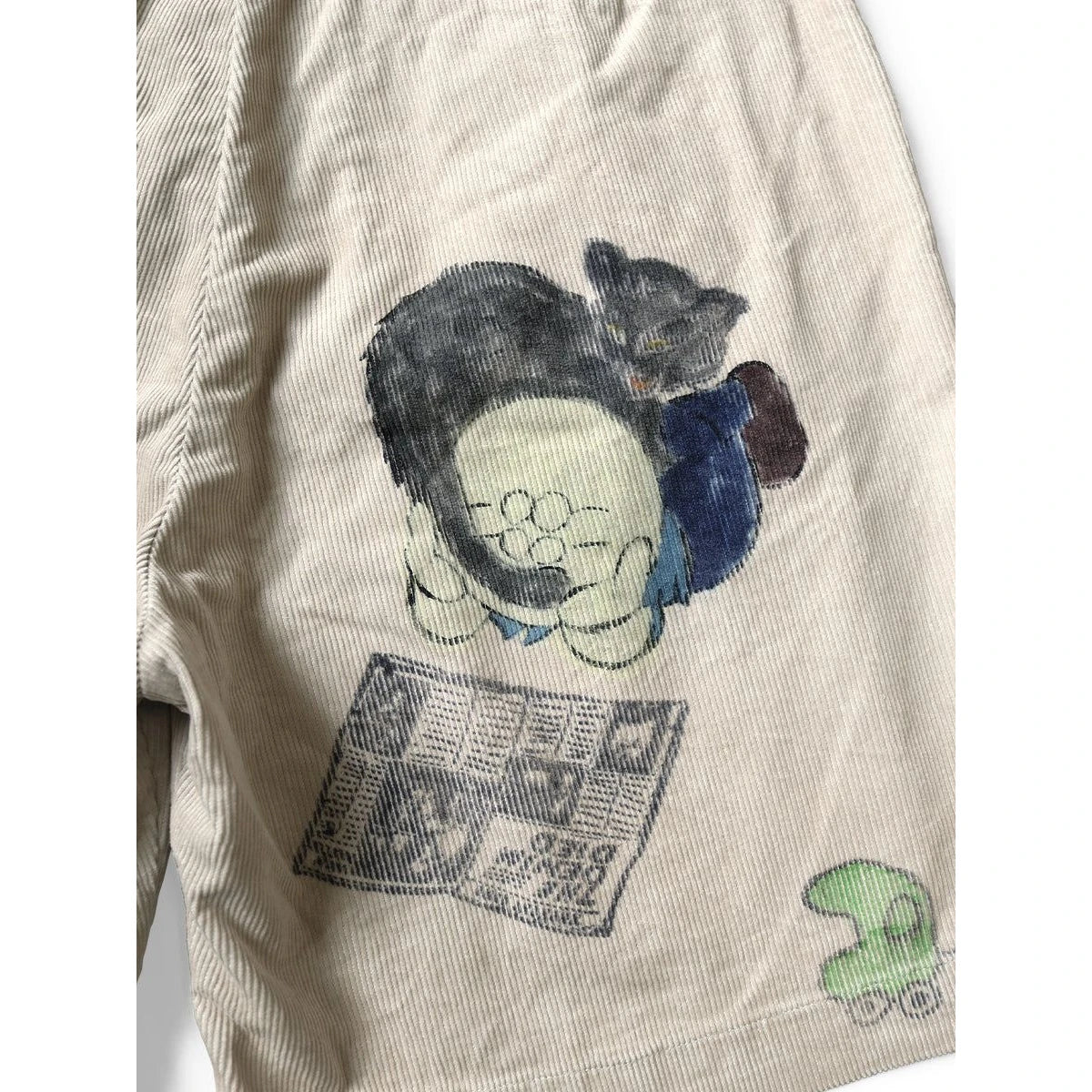 Kapital 14W Corduroy Ivy Shorts (Memorial Paint Model)