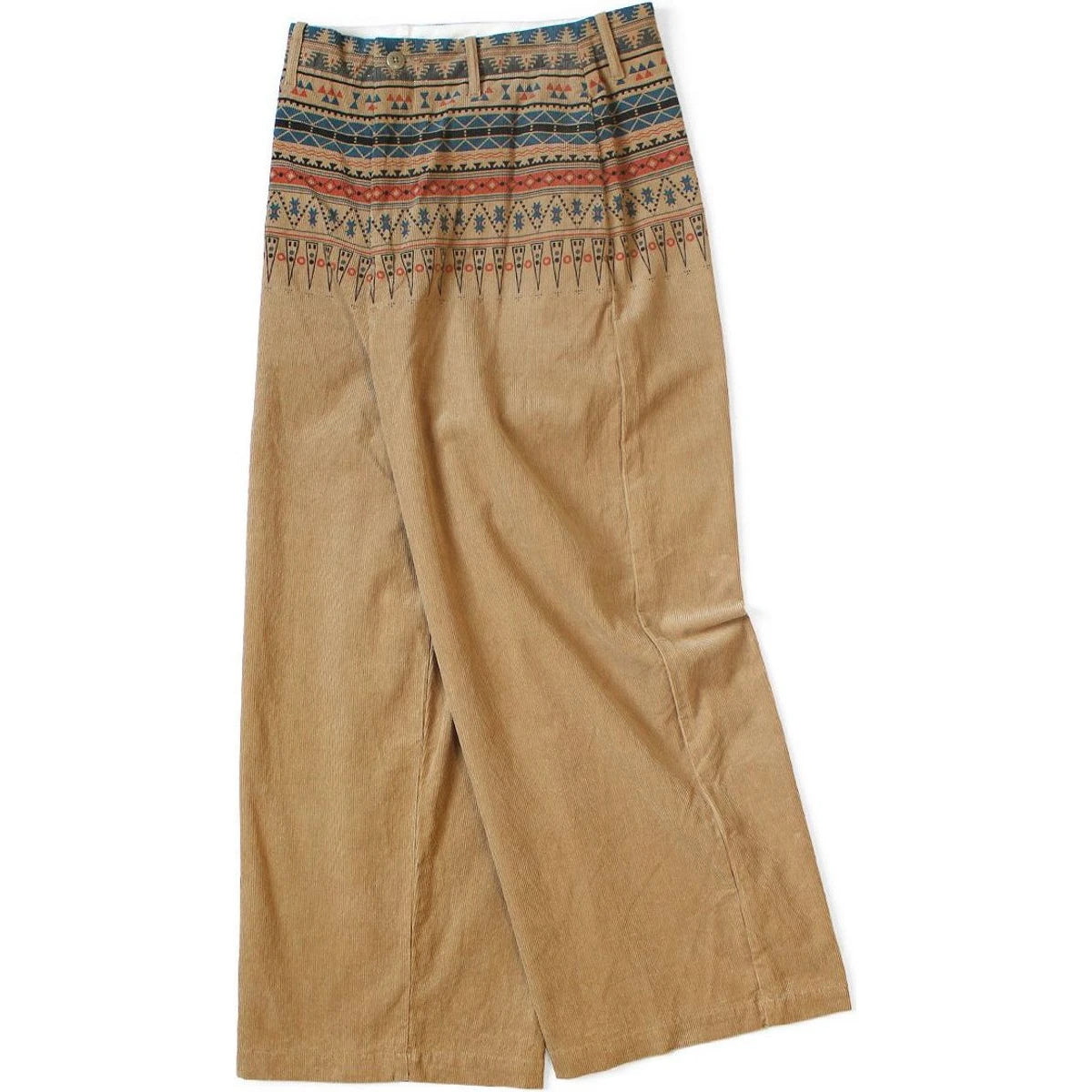 Kapital 14W Corduroy Tapered Baggy Pants (Town Craft Tribe Pattern)