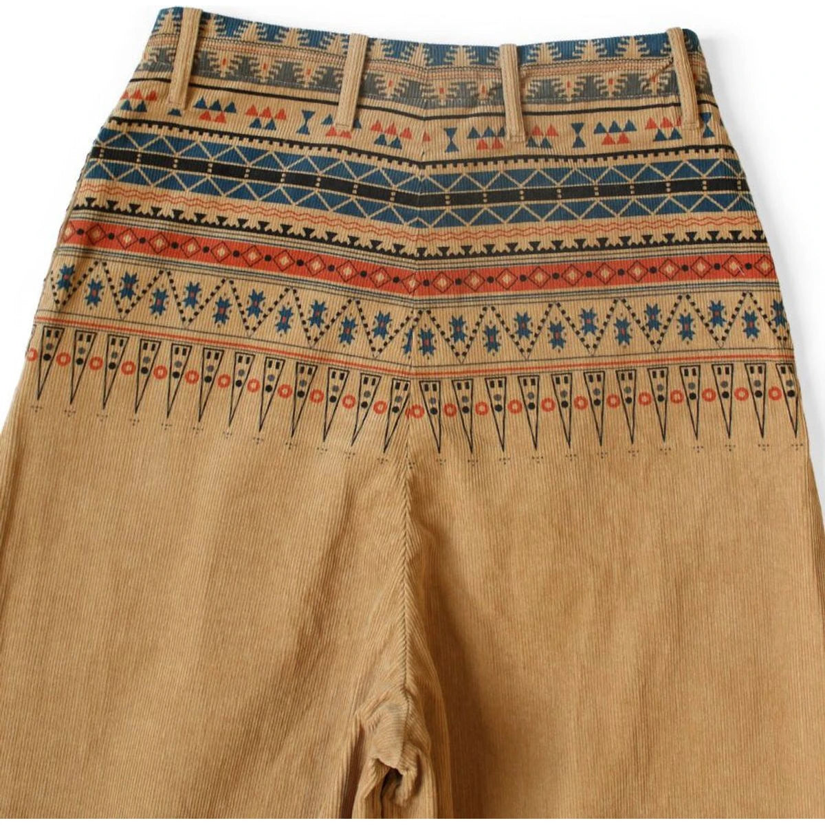 Kapital 14W Corduroy Tapered Baggy Pants (Town Craft Tribe Pattern)