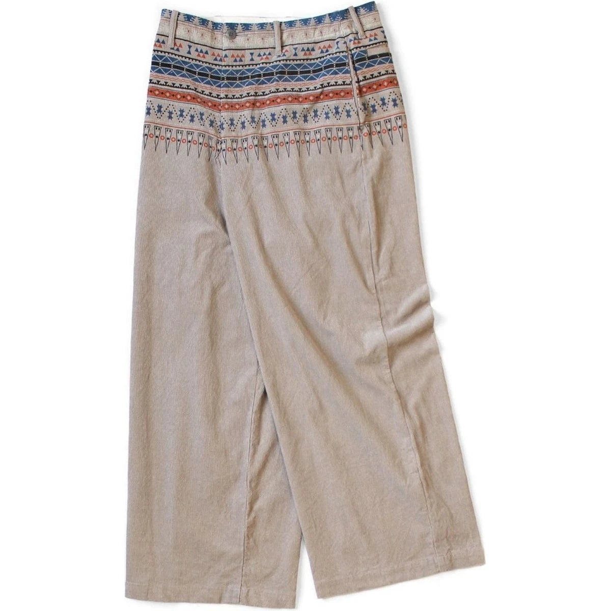 Kapital 14Wale Corduroy Tapered Pants (Town Craft Tribe Pattern)