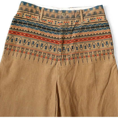Kapital 14Wale Corduroy Tapered Pants (Town Craft Tribe Pattern)