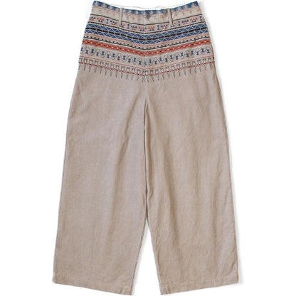 Kapital 14Wale Corduroy Tapered Pants (Town Craft Tribe Pattern)