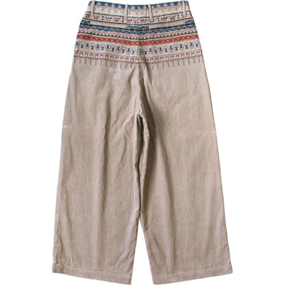 Kapital 14Wale Corduroy Tapered Pants (Town Craft Tribe Pattern)
