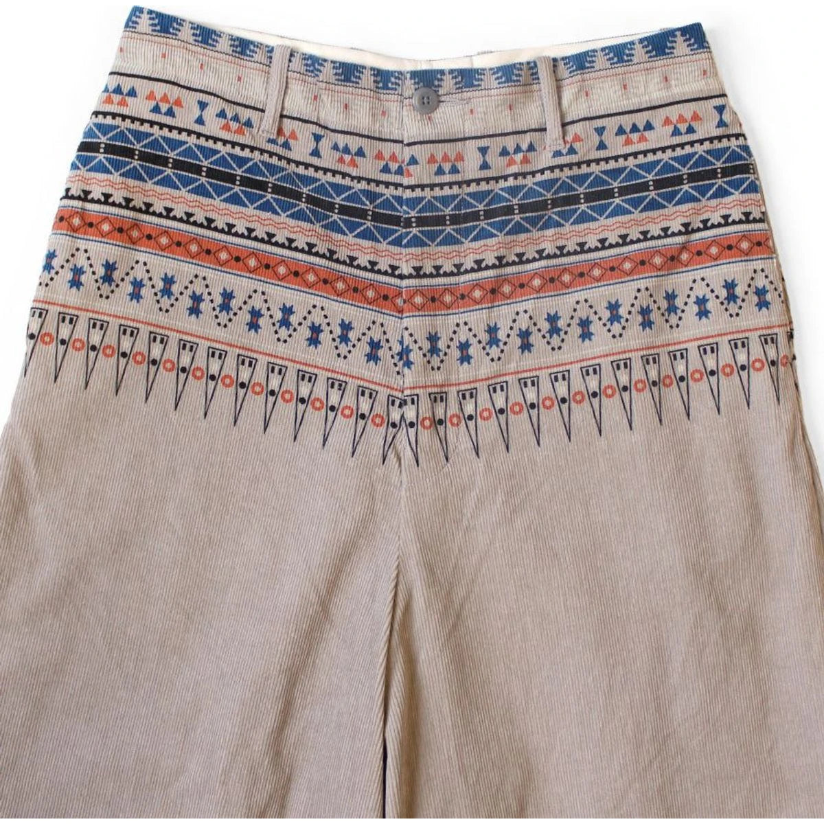 Kapital 14Wale Corduroy Tapered Pants (Town Craft Tribe Pattern)