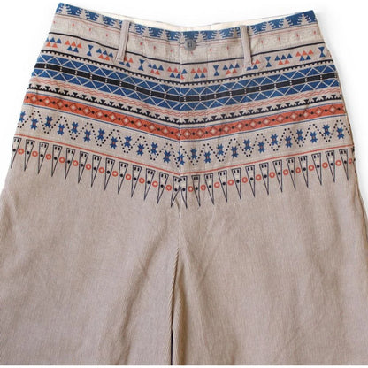Kapital 14Wale Corduroy Tapered Pants (Town Craft Tribe Pattern)