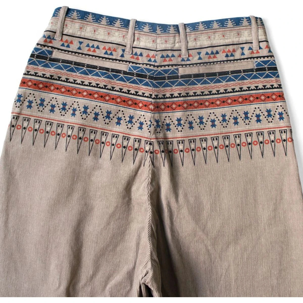Kapital 14Wale Corduroy Tapered Pants (Town Craft Tribe Pattern)