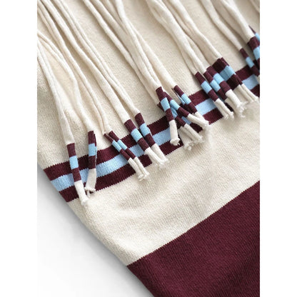 Kapital Panel Border Jersey Fringed Rugby Shirt