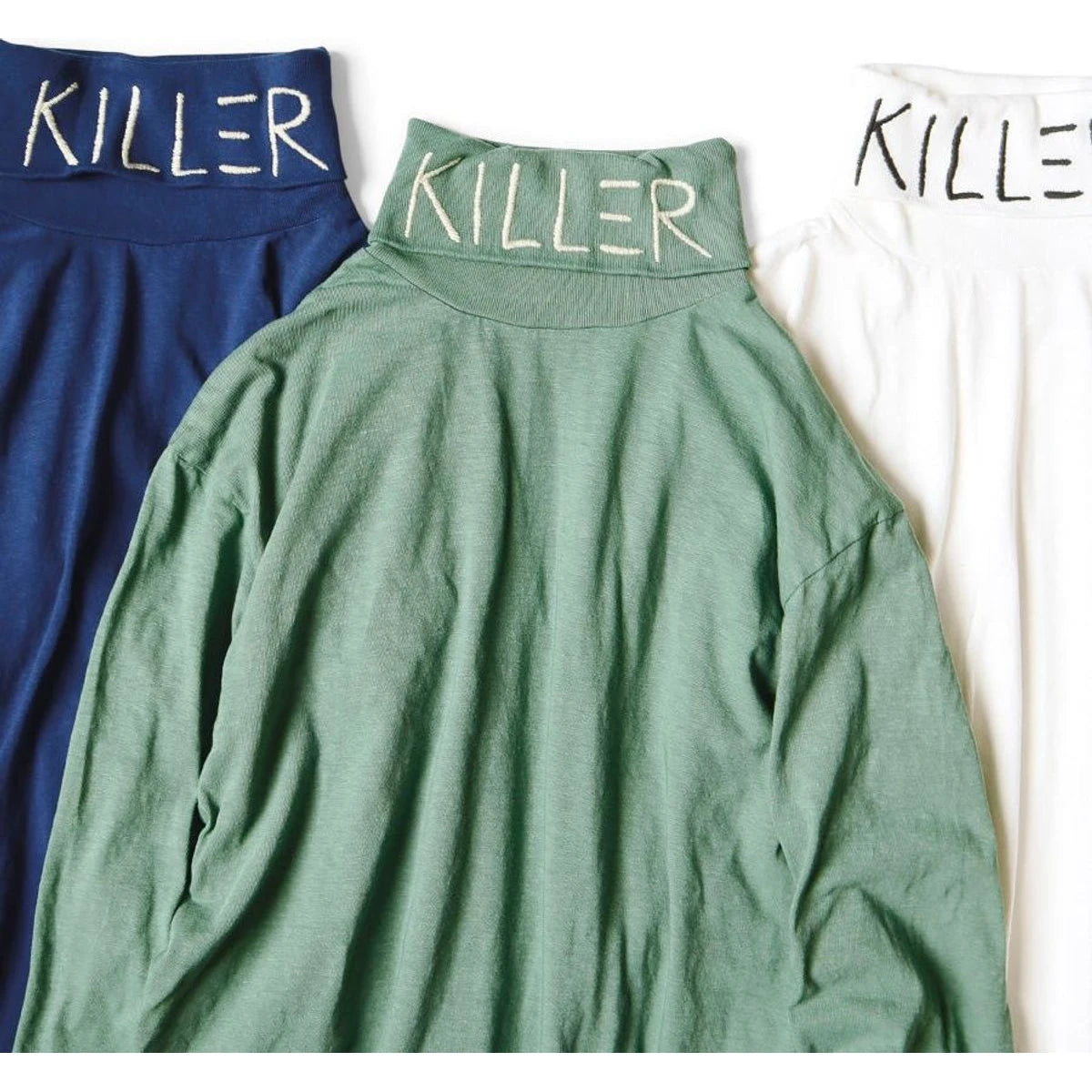 Kapital 18.5/ Jersey High Neck Long T (Killer Embroidery)