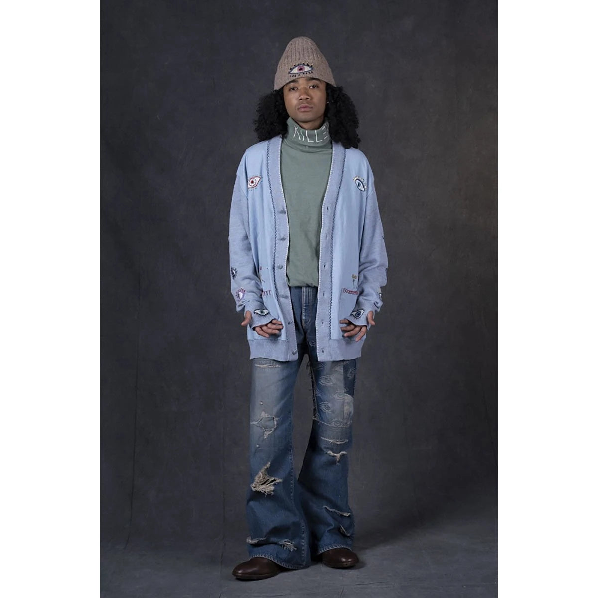 Kapital 18.5/ Jersey High Neck Long T (Killer Embroidery)