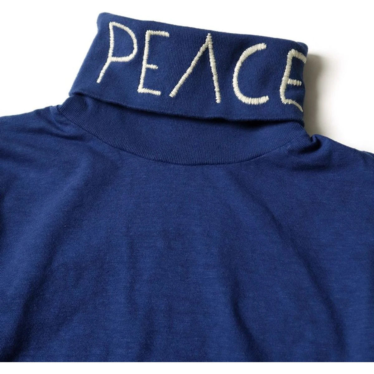 Kapital 18.5/ Jersey High Neck Long T (Peace Embroidery)