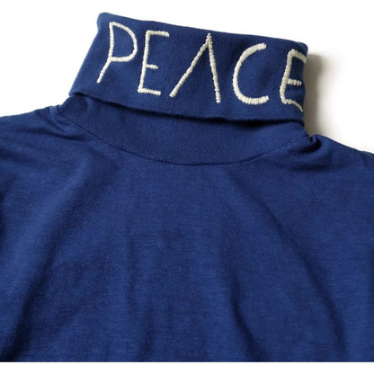 Kapital 18.5/ Jersey High Neck Long T (Peace Embroidery)