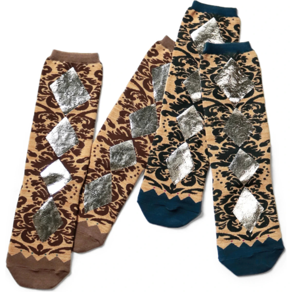 Kapital 200 Fizz pt Damask Pattern Socks