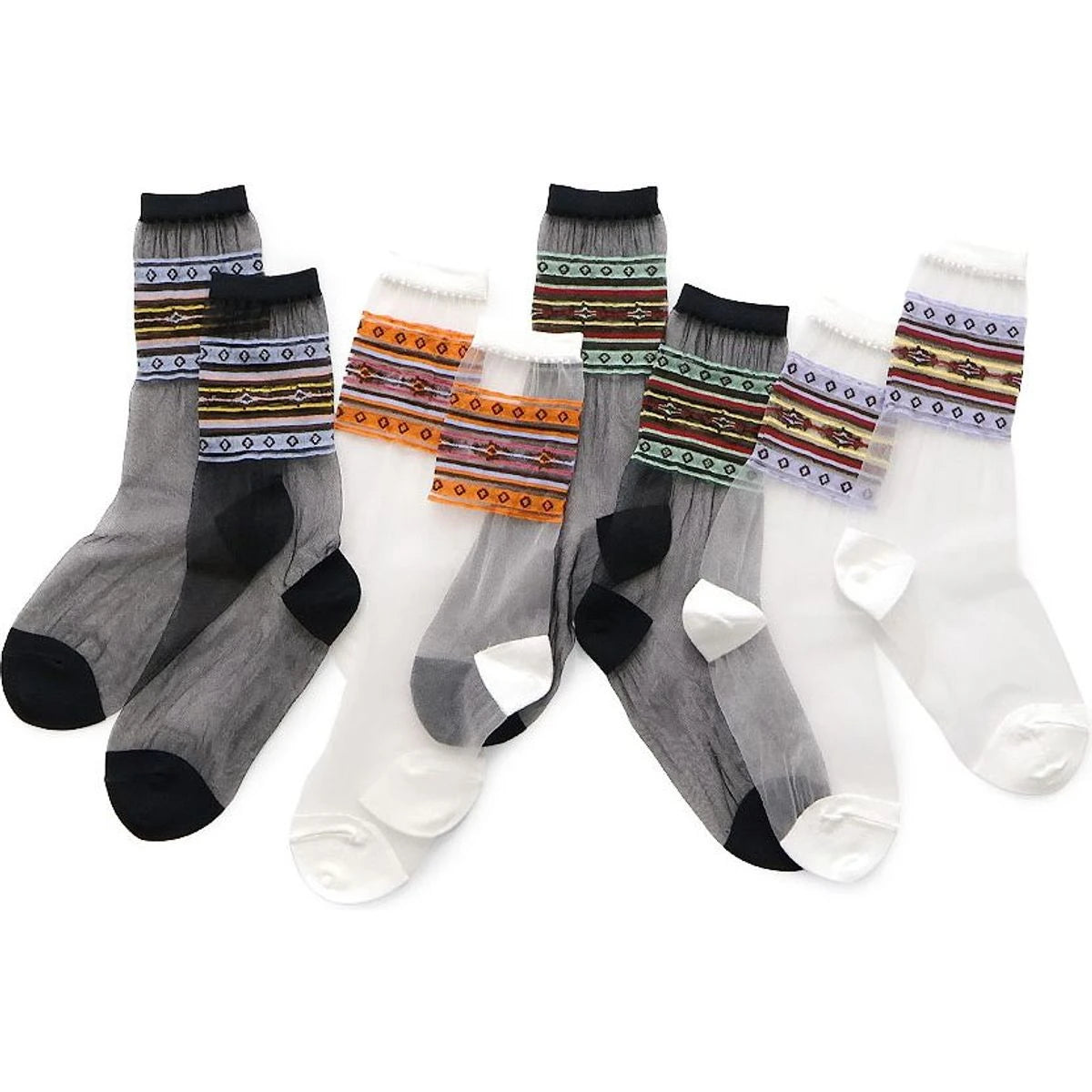 Kapital Gypsy Border See Through Socks