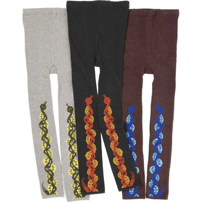 Kapital 200 Weaving Kuba Snake Pattern Leggings