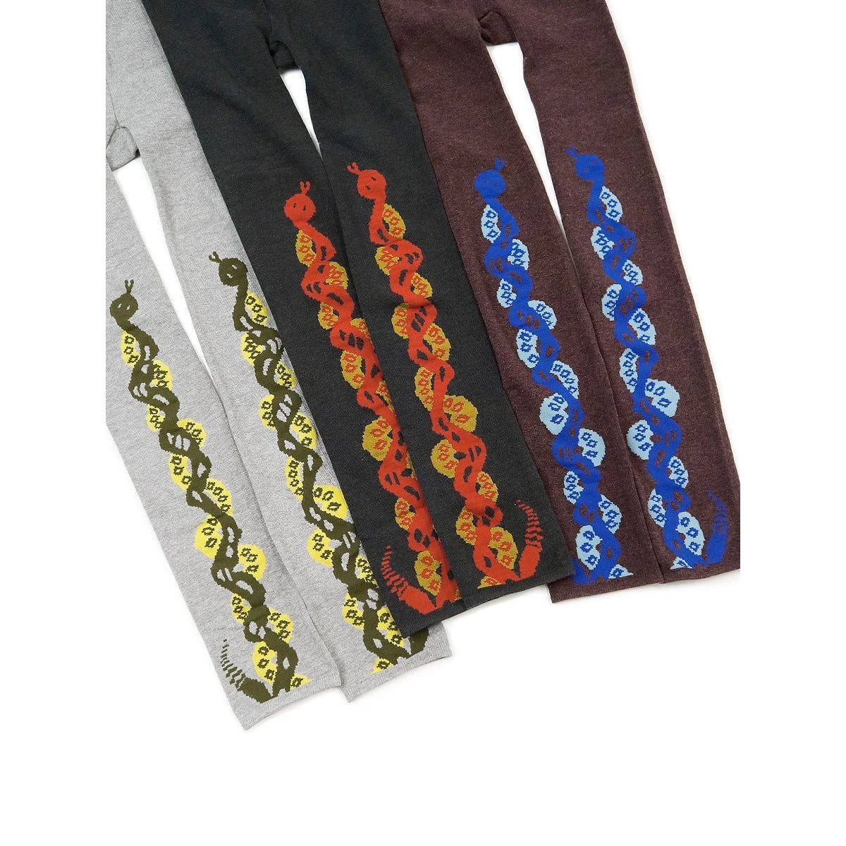 Kapital 200 Weaving Kuba Snake Pattern Leggings